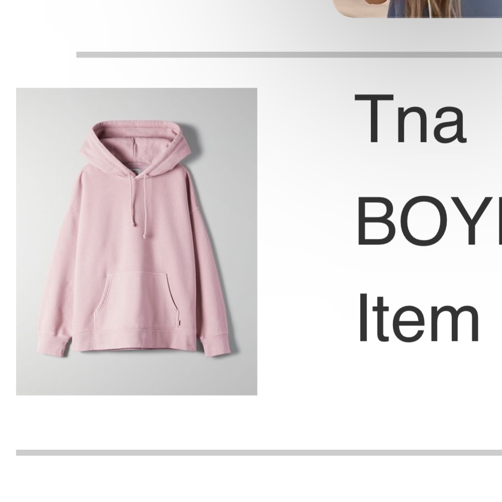 Aritzia TNA Boyfriend Light Hoodie- Lavender Pink, worn once